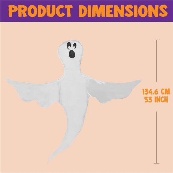 Halloween Tree Wrap Ghost Decoration Outdoor, Cute Ghost Design - Picture 2 of 8